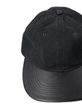 LEATHER DAD CAP - BLACK