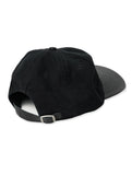 LEATHER DAD CAP - BLACK