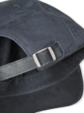 LEATHER DAD CAP - NAVY